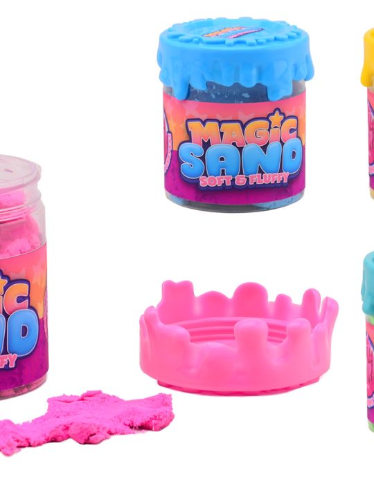 Fluffy zand 450 gram in container 4 assorti