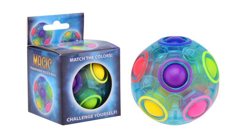 Semi-transparante magische puzzel bal in doos