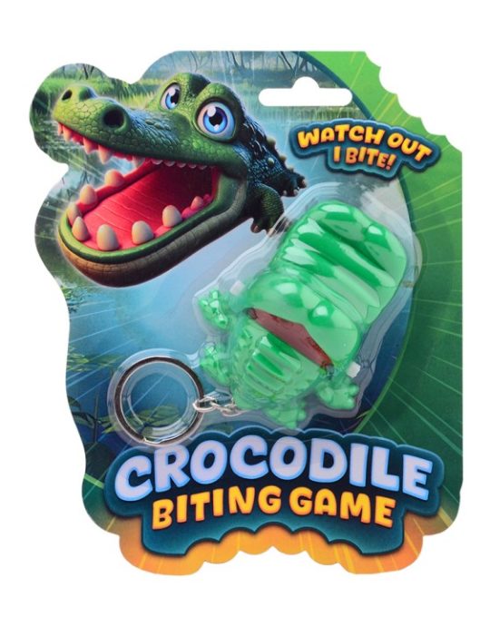 Krokodil bijt spel op kaart