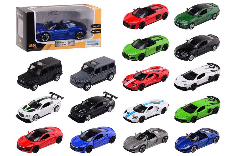 Absolute Motors - licentie supercars 1:38, 8 assorti