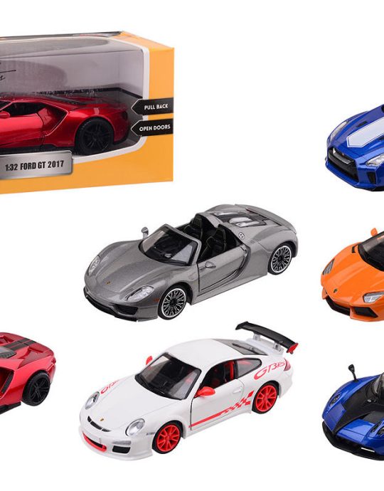 Absolute Motors - licentie supercars 1:32, 6 assorti