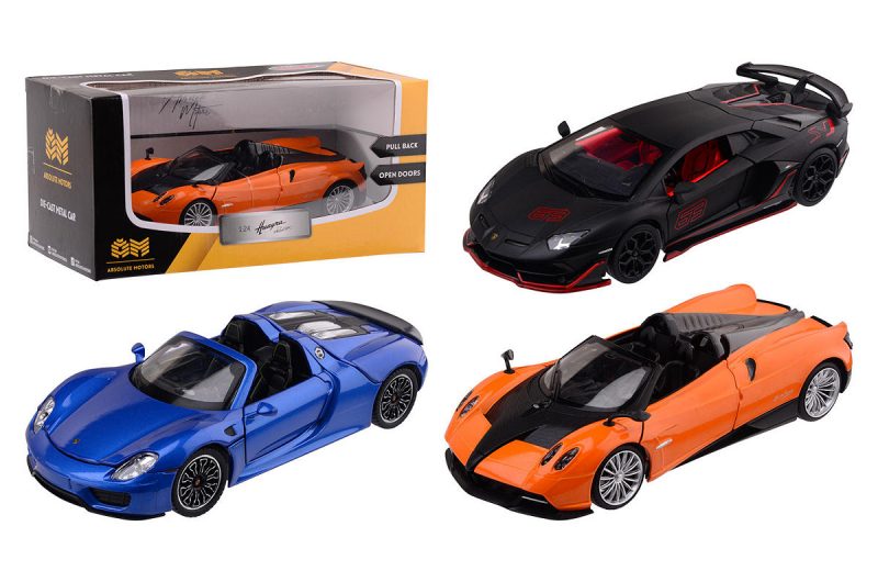 Absolute Motors - licentie supercars 1:24, 3 assorti