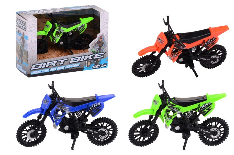 Dirtbike 12cm in doos 3 assorti