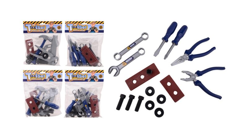 Gereedschap set deluxe in zak 4 assorti