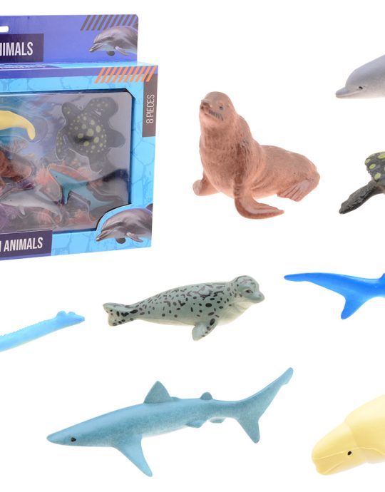 Animal World - Zee dieren speelset 8-delig in doos