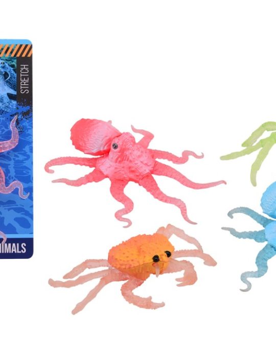 Animal World zee dieren dieren met stretchy ledematen 4 ass.