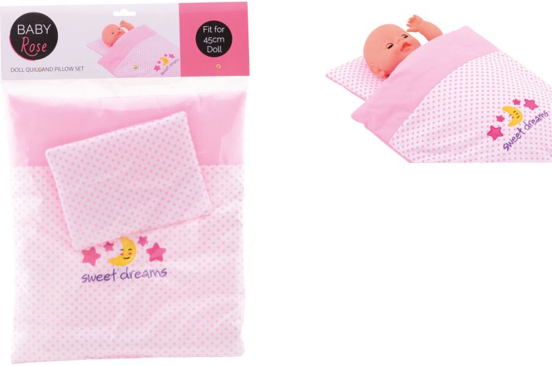 Baby Rose Poppendeken en kussenset