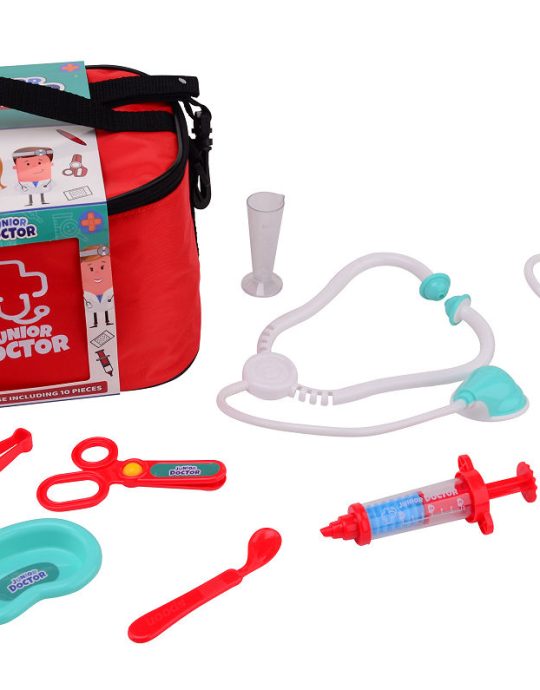 Dokter set in draagtas met 10 accessoires