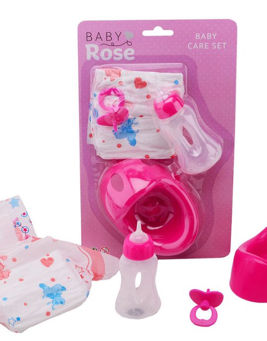 Baby Rose 4 delige verzorgset op kaart