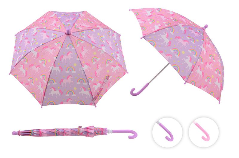 Meiden paraplu eenhoorn en regenboog