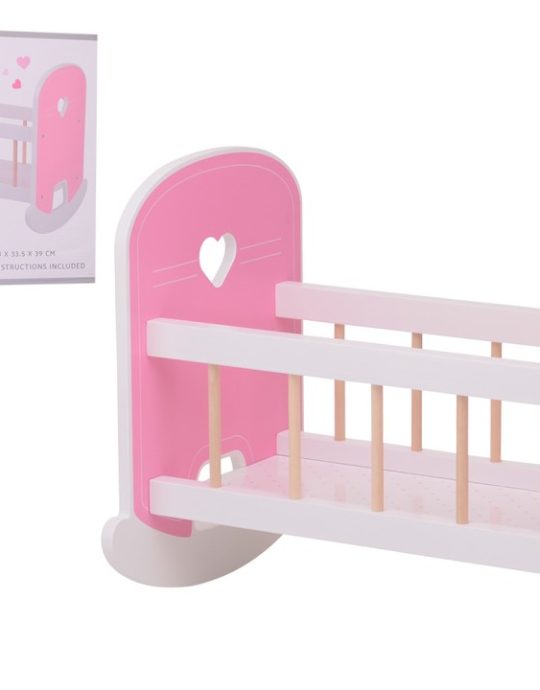 Baby Rose houten poppen bed