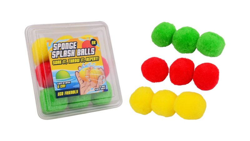 Aqua Fun Spons splash ballen in bewaardoos  9 stuks