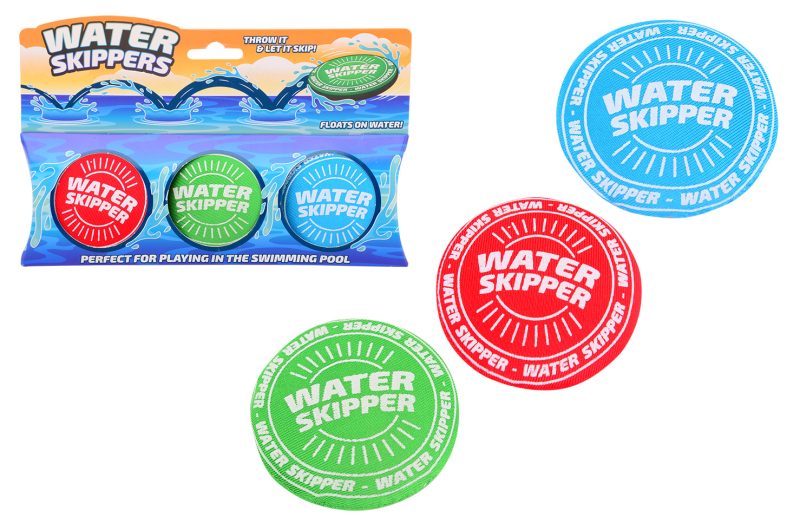 Aqua Fun Water skippers TPR 3 stuks op kaart 7cm