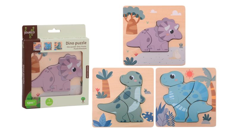 Joueco - Dino puzzel 3 assorti