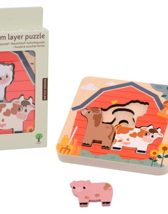 Joueco - Boerderij puzzel met lagen