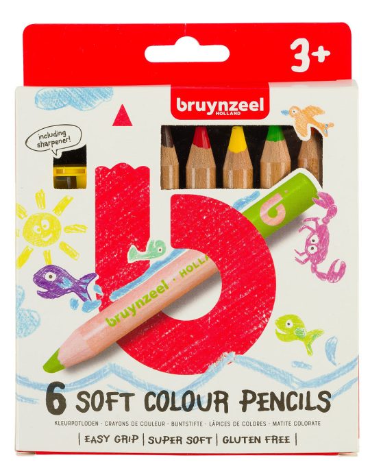 Bruynzeel Kids zachte kleurpotloden set 6