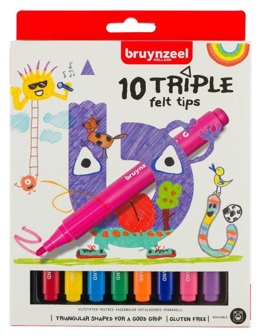 Bruynzeel Kids Triple viltstiften set 10