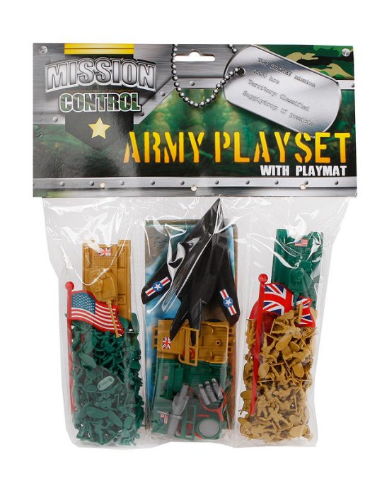 Mission Control military speelset soldaten 3 voertuigen 2ass