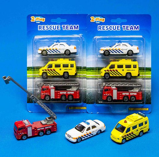 2-Play Die-Cast 112 voertuigen 3 stuks 2 assorti