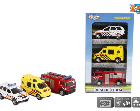 2-Play Die-Cast Giftset 112 voertuigen 3 stuks