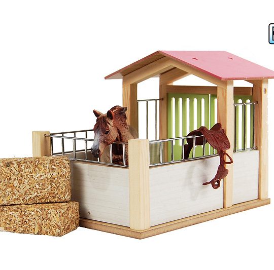 Kids Globe Paardenbox schaal 1:24 14x21cm