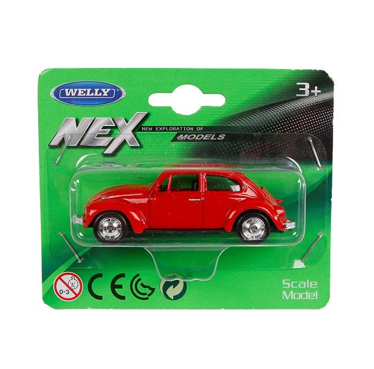 Welly VW classical Beetle Die Cast 1:60 2 assorti