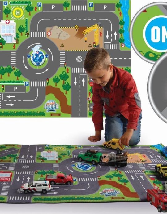Kids Globe verkeerskleed met led verkeerslichten 72x120cm