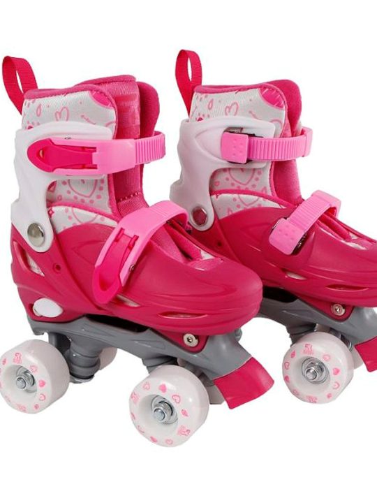 Rolschaatsen roze 608Z alu frame verstelbaar 27-30