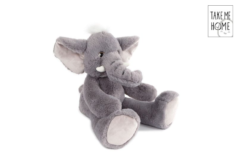 Take Me Home olifant pluche grijs 36 cm