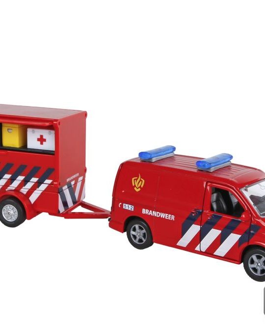 Kids Globe VW brandweer met aanhangwagen NL 27,5cm