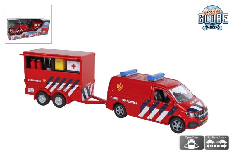 Kids Globe VW brandweer met aanhangwagen NL 27,5cm