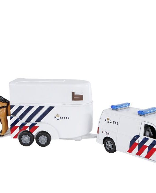 Kids Globe VW politie met paardentrailer NL 28cm