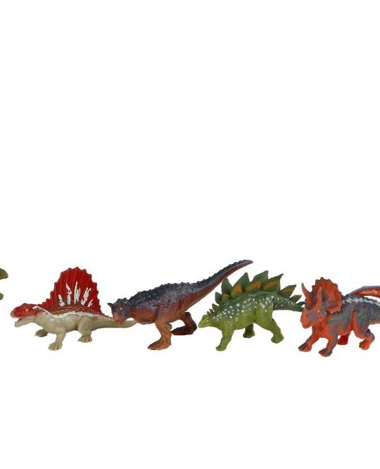 DinoWorld 6 dinosaurus figuren 9 cm. 2 assorti