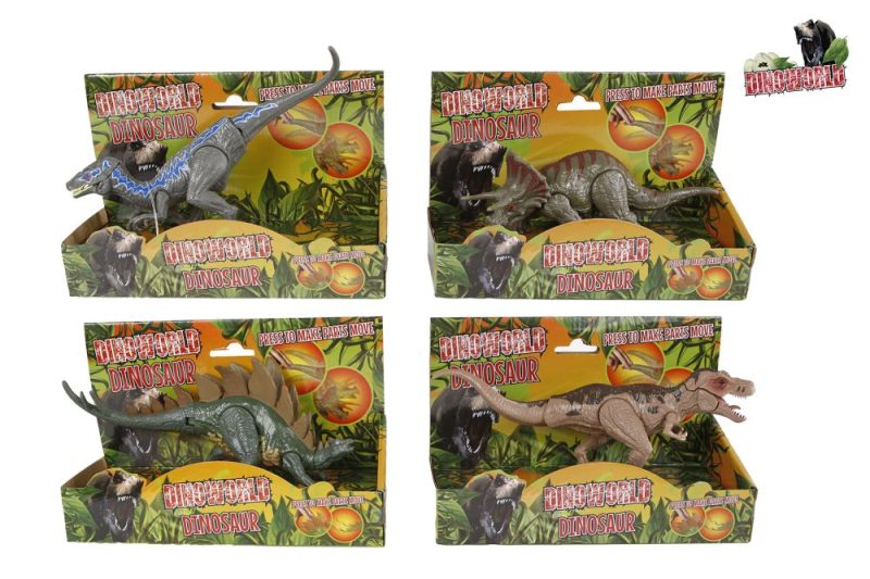 DinoWorld dinosaurus met beweegbare delen 4ass 17-19cm