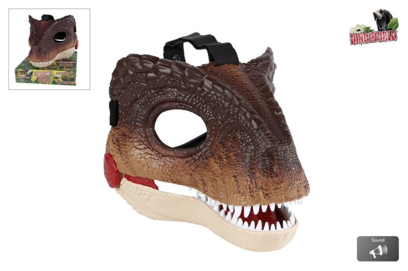 DinoWorld dinosaurus masker met geluid 22cm