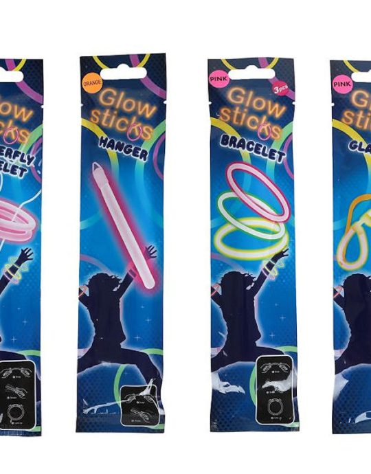 Glow sticks armband brilletje of staaf 4ass