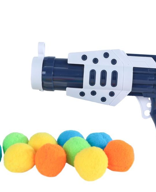 Pistool met 11 soft balletjes 17,5cm