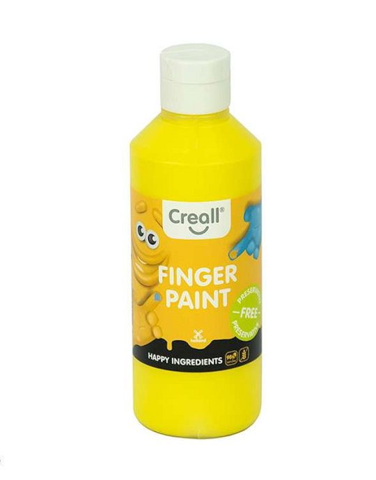Creall vingerverf fles 250ml geel Happy Ingredients