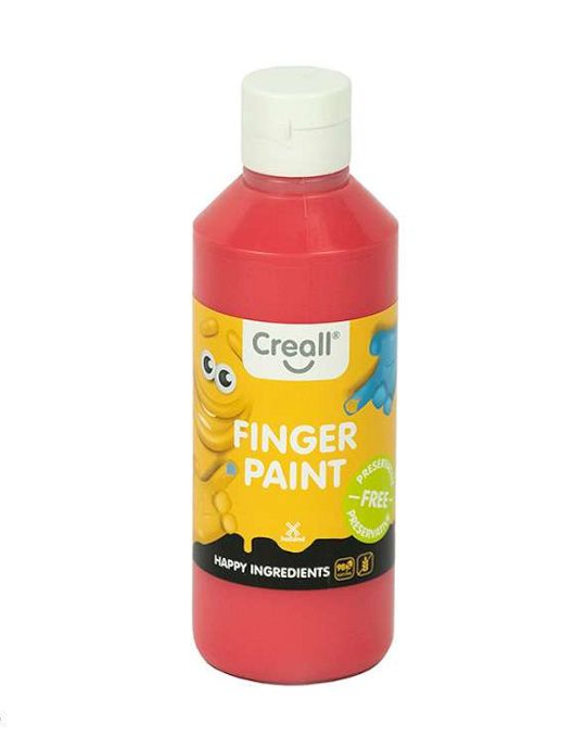 Creall vingerverf fles 250ml rood Happy Ingredients