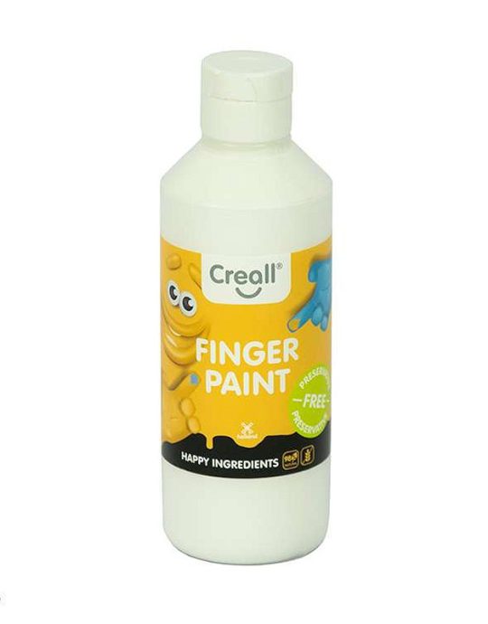 Creall vingerverf fles 250ml wit Happy Ingredients