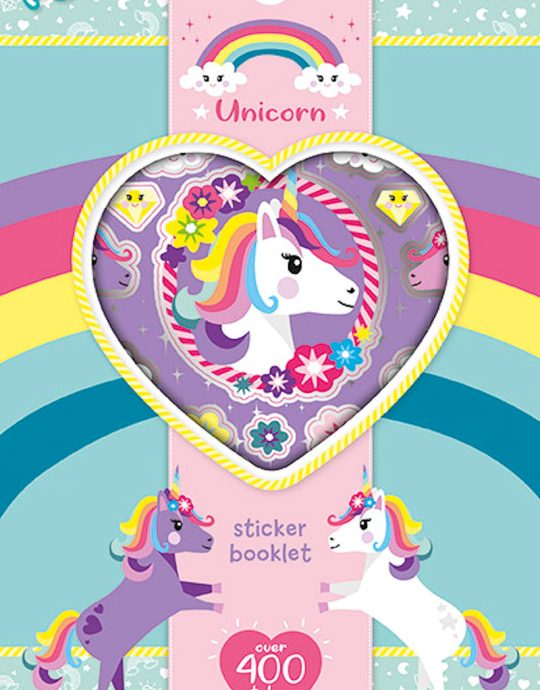 Totum Unicorn Stickerbook 4 Sheets 400 stickers