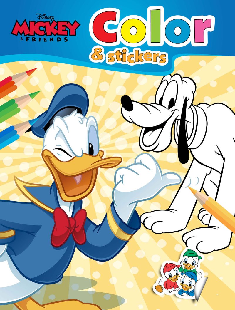 Walt Disney color and stickers - Mickey and Friends