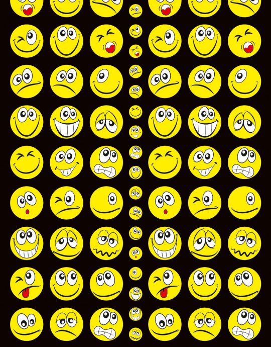 Totum Twinkle Stickers Glitter Sheet Crazy Yellow Faces