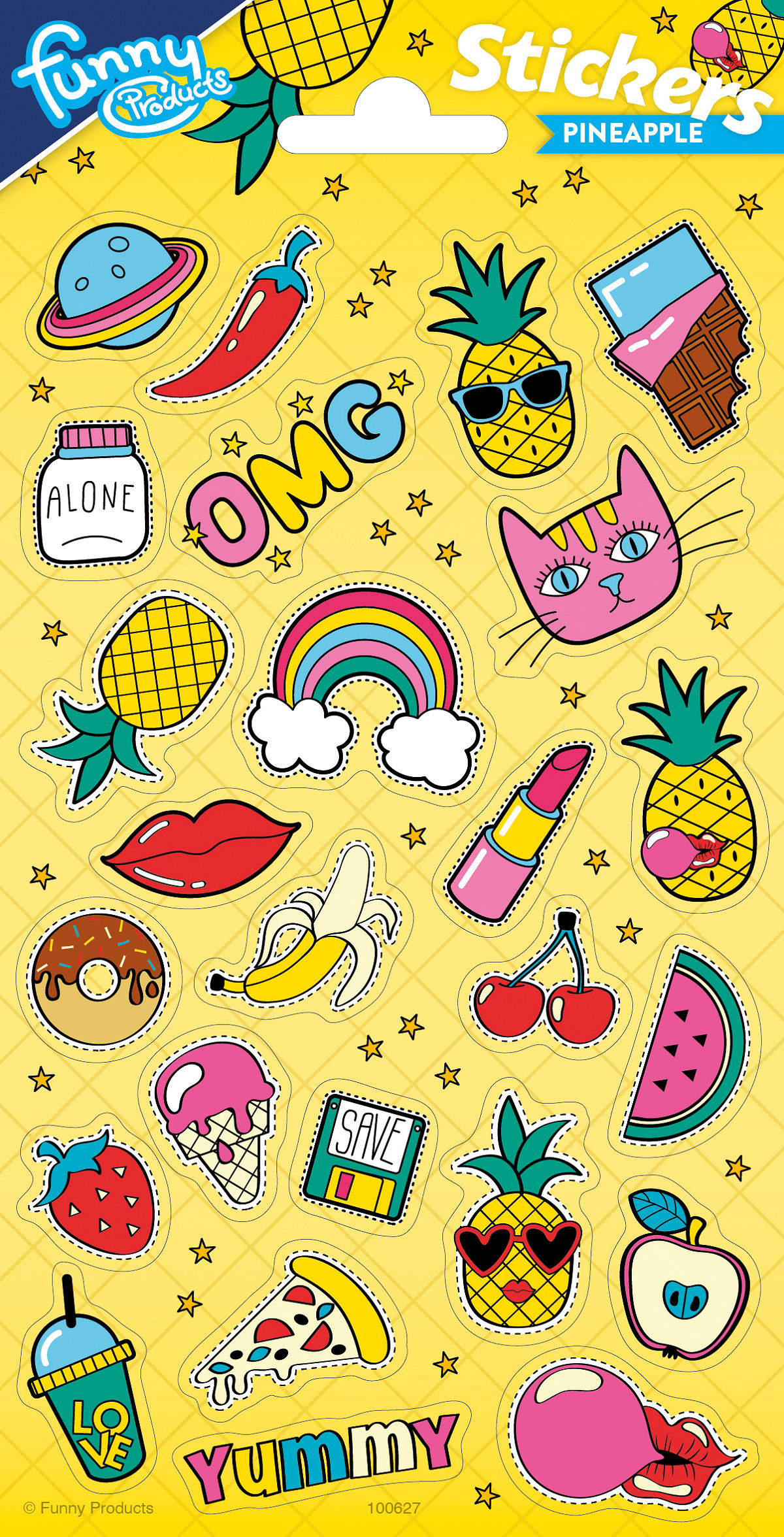 Totum Twinkle Stickers Glitter Sheet Pineapple 1 Totum Twinkle Stickers Glitter Sheet Pineapple