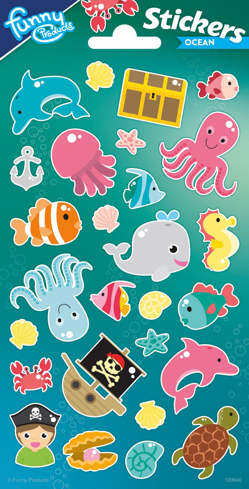 Totum Twinkle Stickers Paper Sheet Sealife