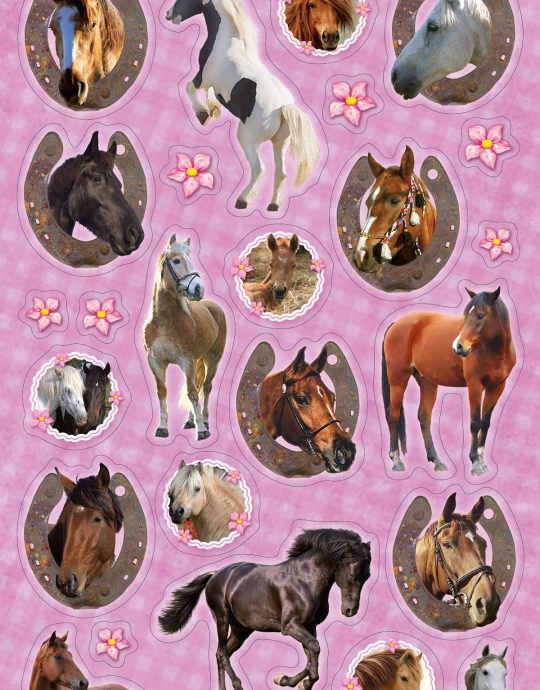 Totum Twinkle Stickers Paper Sheet Horses 3