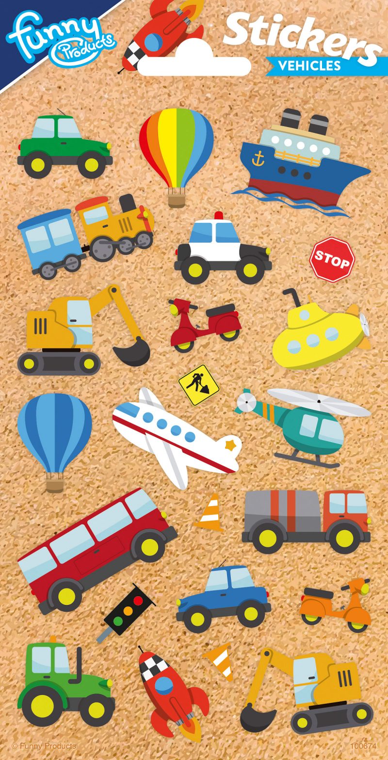 Totum Twinkle Stickers Paper Sheet Vehicles 2