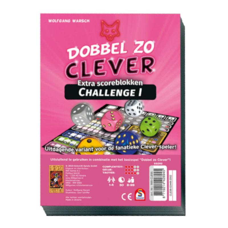 Scoreblok Dobbel zo Clever Challenge