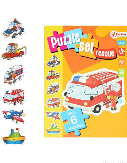 Set 6 legpuzzels Hulpdiensten
