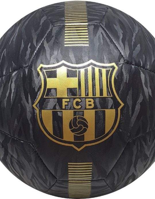 Voetbal FC Barcelona Black/Gold maat 5